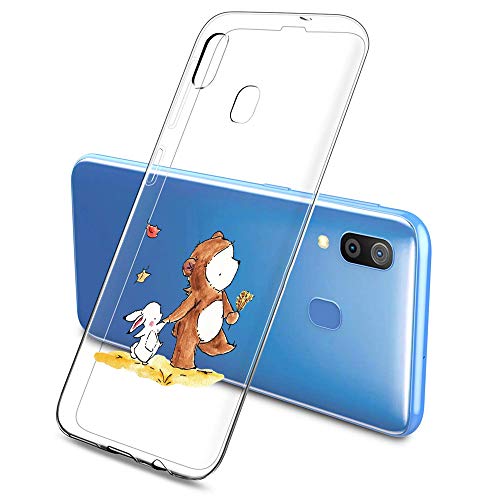 Suhctup Funda Compatible con Samsung Galaxy S10,Transparente Carcasa con Dibujos Animados TPU Silicona Protectora de Golpes Anti Choques Slim Case Cover Bumper para Galaxy S10(13)