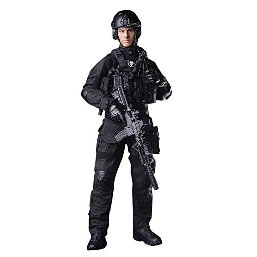 Sunbary Figura de acción de soldado de 1/6, 30 cm, figura de policía SWAT con 14 articulaciones móviles, modelo militar para niños y adultos