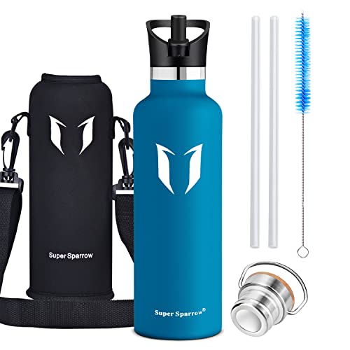Super Sparrow Botella Agua Acero Inoxidable - Botella Agua Niños - 500ml - Botella Termica Boca Estándar - Sin BPA , para Niños & Adultos, Deporte, Oficina, Yoga, Ciclismo