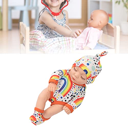 Surebuy Muñeca Realista, sueño cómodo Rebirth Vinilo Reborn Baby Doll Reborn Doll Vinilo Muñeca Baby Doll con Ropa Colorida para Regalo de cumpleaños(Q10-025)