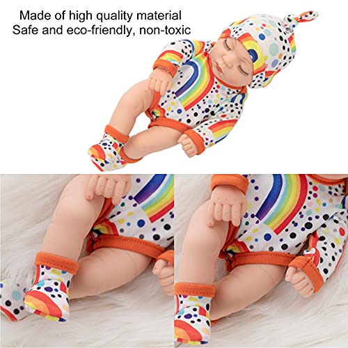 Surebuy Muñeca Realista, sueño cómodo Rebirth Vinilo Reborn Baby Doll Reborn Doll Vinilo Muñeca Baby Doll con Ropa Colorida para Regalo de cumpleaños(Q10-025)