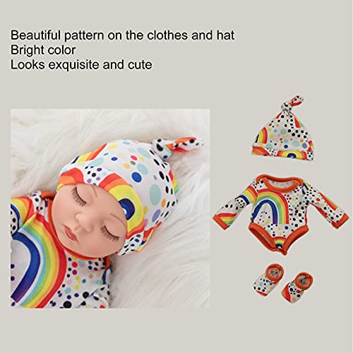 Surebuy Muñeca Realista, sueño cómodo Rebirth Vinilo Reborn Baby Doll Reborn Doll Vinilo Muñeca Baby Doll con Ropa Colorida para Regalo de cumpleaños(Q10-025)