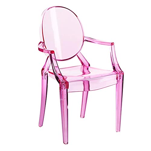 Tnfeeon Sillón de casa de muñecas, 1: 6 Simulación en Miniatura Silla de plástico Modelo de Muebles Muebles de casa de muñecas diminutos Modelo Accesorios de casa de muñecas para niños(Rojo)