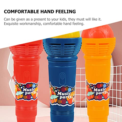 Toddmomy 3 Unids Mighty Echo Micrófono Toy Place Echo Mic Toy Fake Mic Playings para Canto Terapia del Habla ( Color Azar )