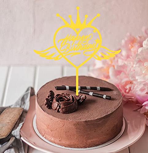 Topper Tarta Cumpleaños,8PCS Decoración de Tartas Happy Birthday Cake Topper Decoración de Tartas para Fiesta de Cumpleaños