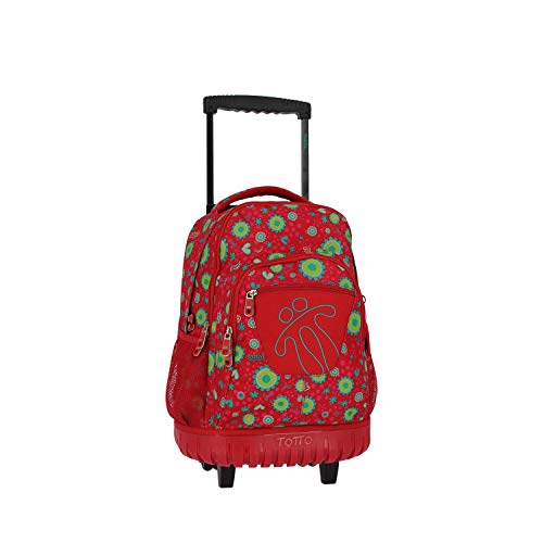 TOTTO Mochilas Escolares con Ruedas, Mochilas Grandes Infantiles Estampados - Mochilas