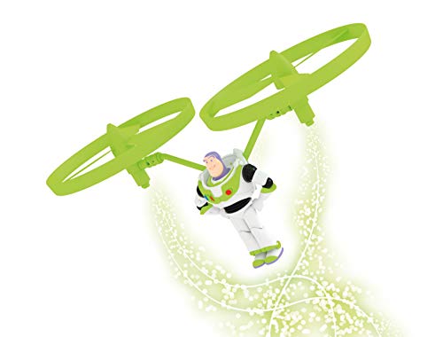 Toy Story, Helix - Figura Volante, hasta 10 m, Lanzador de Colores de Buzz y un Personaje de Buzz con 2 hélices, Juguete para niños a Partir de 6 años, TYR02