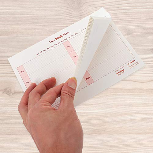 TOYANDONA 2pcs Papel Planificadores semanales Paquetes SEMANALES Papel Paquetes HOGAR Agenda Notas