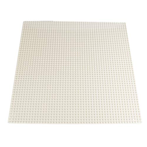 TRCS Placa base blanca, 50 x 50 orificios, 40 x 40 cm, juego educativo, tabla de actividad, placa base, juguete infantil, compatible con Lego