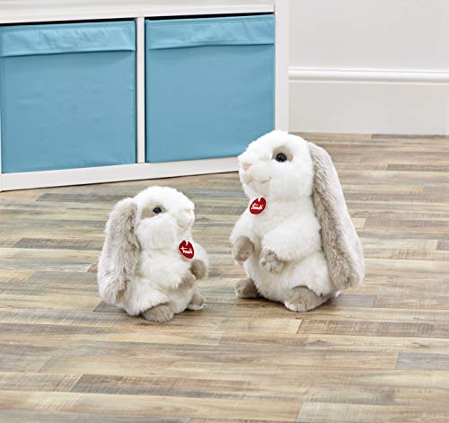 Trudi- Peluche conejo, Color blanco/gris (23705)