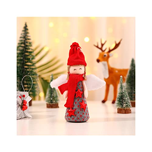 TSBB 20cm / 8in Mini muñeca de Navidad Figuras de Juguete de Peluche decoración de habitación Colgante de Ganchillo Adorno de Costura a Mano artesanía