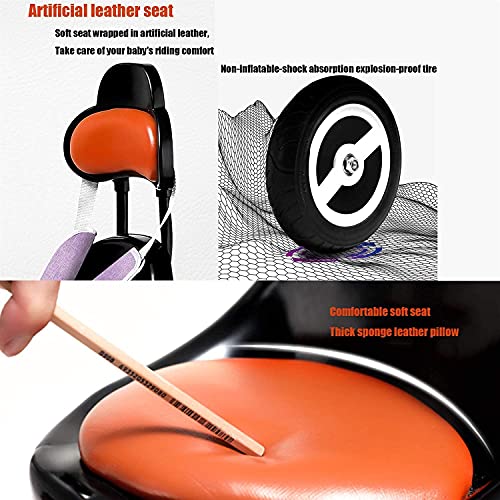 UKUOFL Baby Trike Baby - Pedales de Triciclo para niños 4 en 1 Barandilla Desmontable Niño niña Toldo Ajustable Arnés de Seguridad para 8 Meses - 6 años para niños de 1 a 3 años Happy House