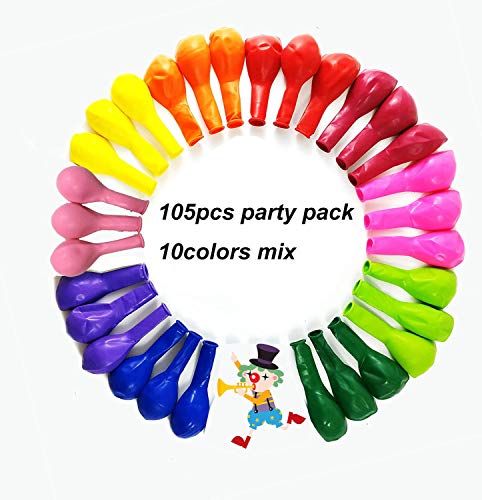 Unique Store Globos de Colores,105 Globos de Látex de Fiesta de Diversos Colores, Globos y Decoraciones para Cumpleaños, Fiestas, Bodas, Propuestas, Reuniones y Otras Celebraciones