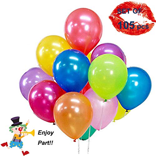 Unique Store Globos de Colores,105 Globos de Látex de Fiesta de Diversos Colores, Globos y Decoraciones para Cumpleaños, Fiestas, Bodas, Propuestas, Reuniones y Otras Celebraciones