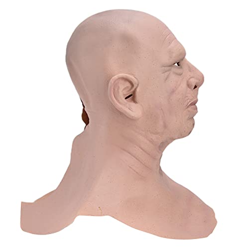 Venta Loca Máscara De Anciano, Máscara De Disfraz Suave No Tóxica para Casas Encantadas para Pascua para Halloween