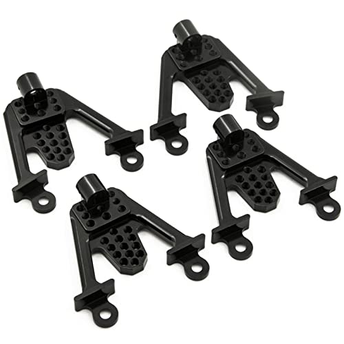 VIKEP Scx10 Amortiguadores Traseros Delanteros Torres De Choque Poste De Montaje ELEVAR Los Choques Encajan For 1/10 RC Axial De La Oruga Scx10 (Color : Black)