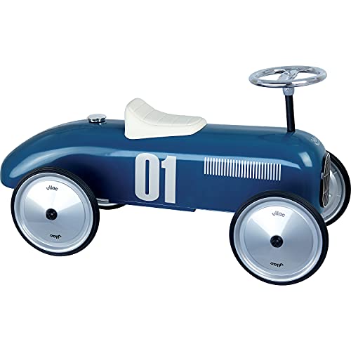 Vilac- Porteur Voiture Vintage Bleu Pétrole Aviones, Color Azul (1123)