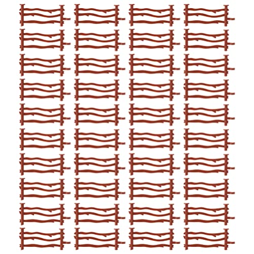 VILLCASE 100 Piezas Corral Valla Juguete Mini Caballo Corral Valla Panel Accesorios Granja Cerca Juguete Juguete Juguete Granja Figuras Paddock Juguete para Preescolar Educativo Regalo de