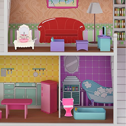 VILLCASE Casa de Muñecas Conjunto de Baño Mini Athroom Cuenca Muebles en Miniatura Mini Bañera Bañera Toy Toy para Dollhouse Lanscape ( Color Azar )