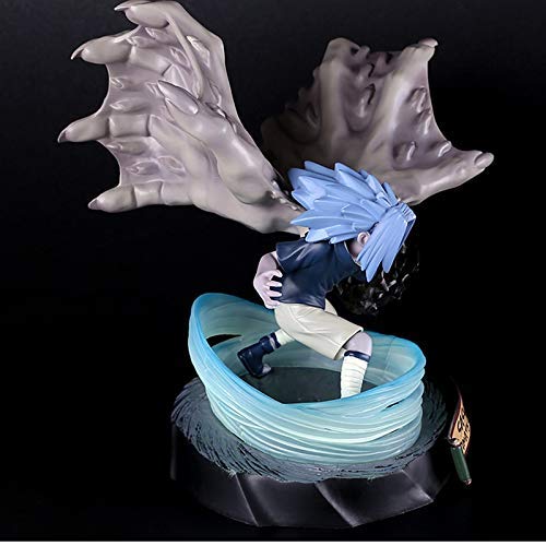WMYATING Realista y Divertido Estatua Naruto San Diego Mantra Uchiha Sasuke Modelo Estatua 18cm Decoración de Anime