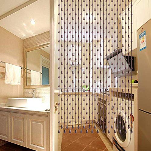 Wooden Beads Door String Curtains Home Decoration for Doorway Passage Wall Panel Fringe Party Events Width 80-120CM (Color : 120x155CM-35 Shares) (110x155cm)