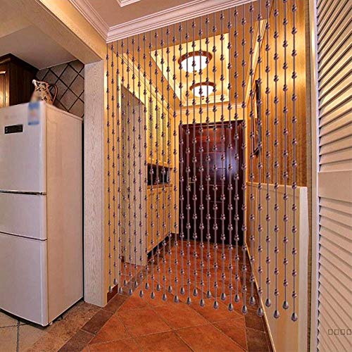 Wooden Beads Door String Curtains Home Decoration for Doorway Passage Wall Panel Fringe Party Events Width 80-120CM (Color : 120x155CM-35 Shares) (110x155cm)