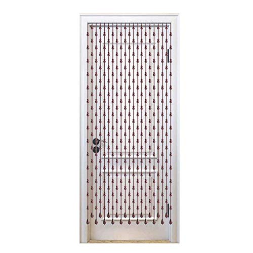 Wooden Beads Door String Curtains Home Decoration for Doorway Passage Wall Panel Fringe Party Events Width 80-120CM (Color : 120x155CM-35 Shares) (110x155cm)