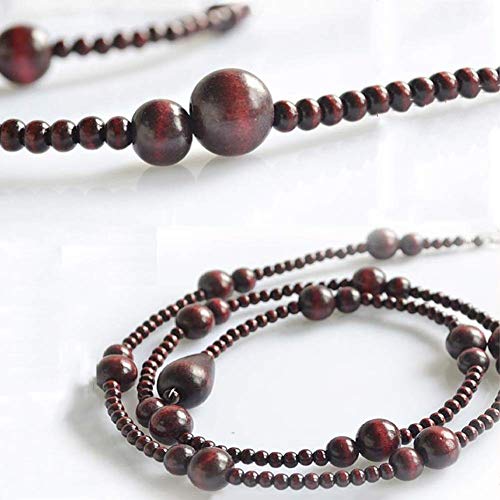 Wooden Beads Door String Curtains Home Decoration for Doorway Passage Wall Panel Fringe Party Events Width 80-120CM (Color : 120x155CM-35 Shares) (110x155cm)