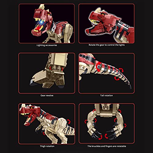 WWEI Dinosaurio Juguetes con luz, Ceratosaurus Serie Dinosaurio para niños, 2016 piezas piezas piezas de construcción compatibles con el dinosaurio Lego Jurásico