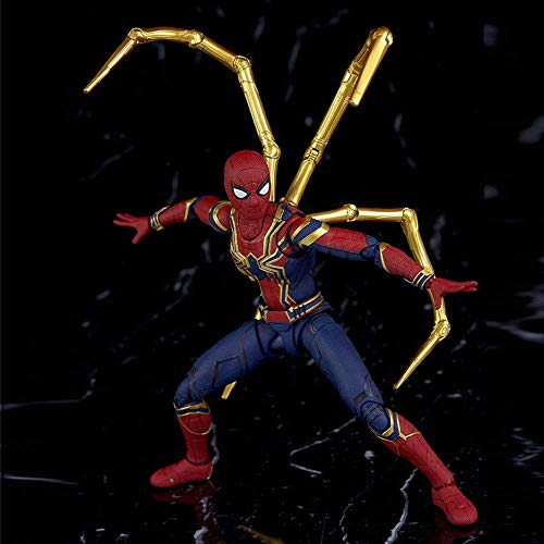 WXFQY Juguete para niños Vengadores 3 Guerra Infinita SHF Hierro Spiderman 15 cm Spiderman