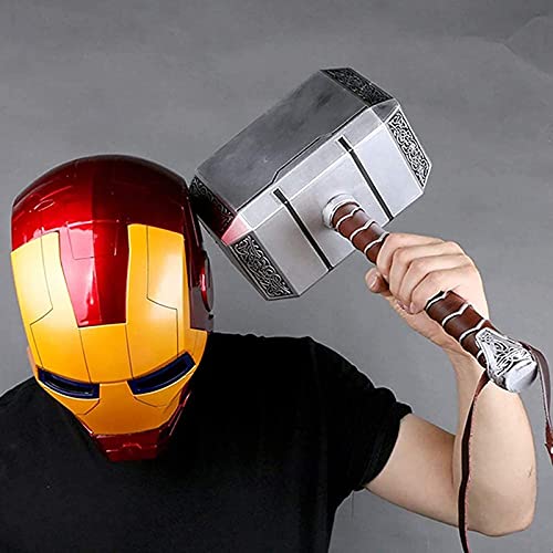 WXHJM 1: 1 Martillo de Thor,Halloween Cosplay Toy Props Regalos para Niños Adultos Lay Birthday Gift Juguete Infantil Accesorios de Película Avengers Hero Material PU,45Cm x22cm x13cm