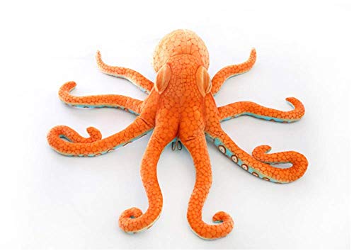 Xshelley pulpo juguetes de peluche, juguetes marinos de peluche, regalos para niños, animales marinos 50cm-80cm naranja (50cm)