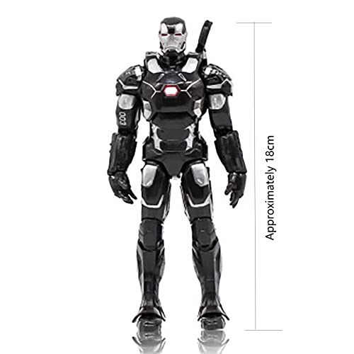 XWLMAOY Avengers Ironman War Machine Super Hero Black Iron Man Figura De Acción Modelo Juguetes 18cm (Tamaño : 18cm)