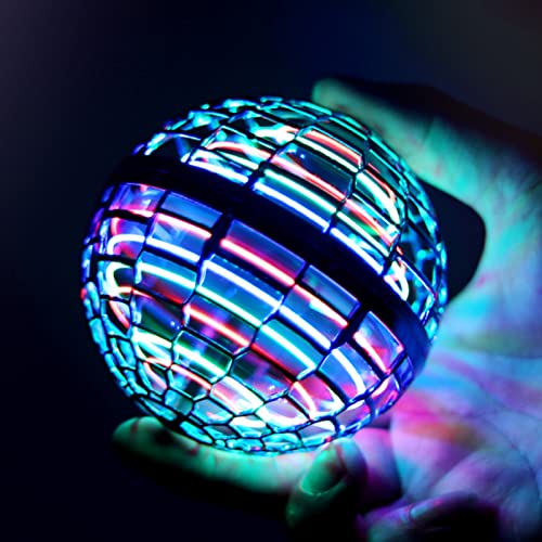 YINGYI Bola voladora mágica con luces LED, para niños y exteriores, color azul