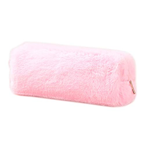 Youliy Estuches para niñas, estuche de felpa de color sólido, estuche de lápices escolares, bolsa de papelería para niñas, suministros escolares, herramientas