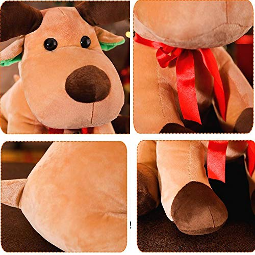 yukeren Alces, Lindo Ciervo Durmiendo La Almohadilla del Juguete De Peluche De Navidad Regalo De La Decoración del Hogar (Color : Brown, Size : 45cm)