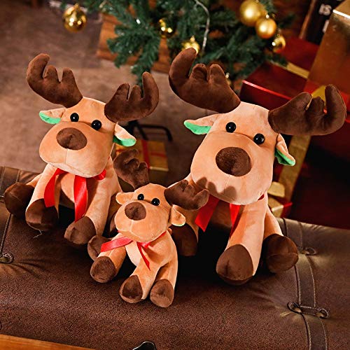 yukeren Alces, Lindo Ciervo Durmiendo La Almohadilla del Juguete De Peluche De Navidad Regalo De La Decoración del Hogar (Color : Brown, Size : 45cm)