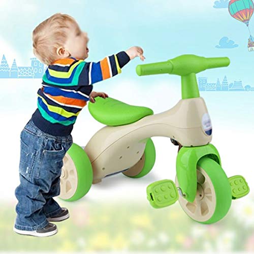 YWSZJ Triciclo para niños de 1-3 años, Cochecito para niños, Bicicleta, Andador para niños, Scooter de Tres Ruedas para bebés, Dibujos Animados de Animales (Color : B)