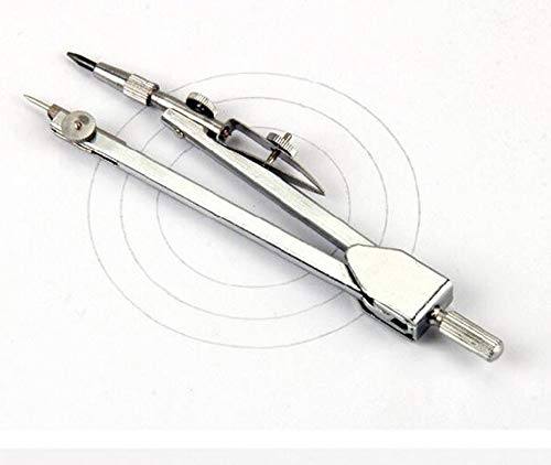 zenglingliang Compases Brújula Profesional - Estudiante Dibujo Compass Matemáticas Herramientas de Geometría Protractor Medición del ángulo (1 brújula +2 Protractor) Compás