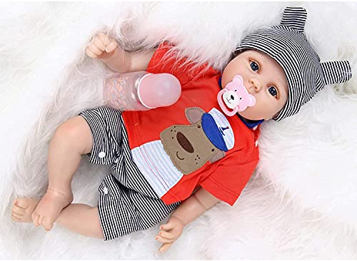 ZIYIUI Realista Muñecas Reborn 18 "48 cm Suave Vinilo de Silicona Realista Bebe Reborn Niño Recién Nacido Muñecas Reborn de Aspecto Hermoso Regalo de los Niños Reborn Dolls