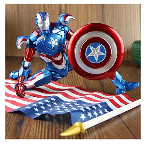 ZQBY7AA Milagro Vengadores Guerra Infinita - Patriota Hombre de Hierro de 18 cm, Miembros movibles