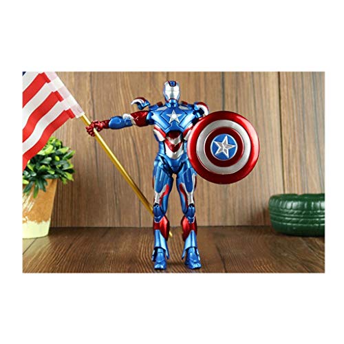 ZQBY7AA Milagro Vengadores Guerra Infinita - Patriota Hombre de Hierro de 18 cm, Miembros movibles