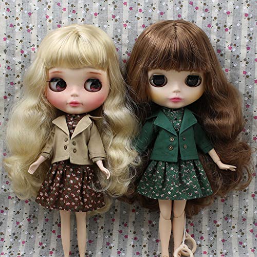 ZSMD 1/6 - Conjunto de ropa para vestido de muñeca a la moda para 12 pulgadas - Blythe Muñeca Bricolaje Accesorios - Caqui