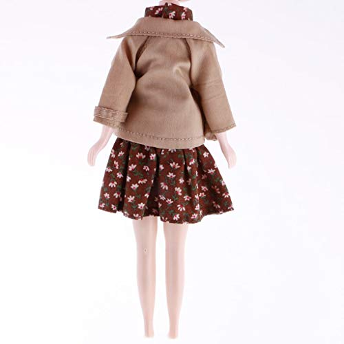 ZSMD 1/6 - Conjunto de ropa para vestido de muñeca a la moda para 12 pulgadas - Blythe Muñeca Bricolaje Accesorios - Caqui