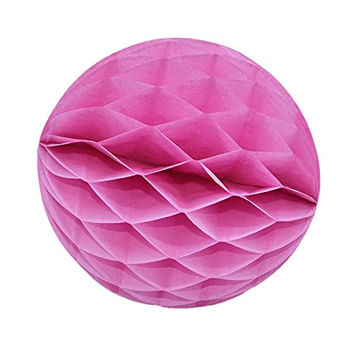 1pc 2 '' 4 '' 6 '' bola de nido de abeja bola de papel flor linterna bola fiesta de bodas fiesta de cumpleaños para niños decoración de navidad baby show suministros-rosa, 8 pulgadas