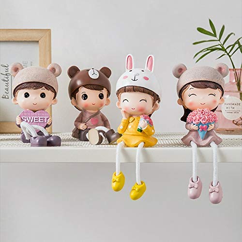2 Piezas/Muñecas Colgantes De Resina Nórdicas Lindas Adornos De Decoración del Hogar Accesorios De Decoración del Hogar Muebles para Patas Colgantes (Color: Style1) Regalo