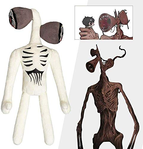 37Cm Siren Head Peluche De Juguete Blanco Negro Sirenhead Muñeco De Peluche Figuras De Personajes De Terror Peluches Juguetes Para Niños Cabeza De Regalo De Cumpleaños