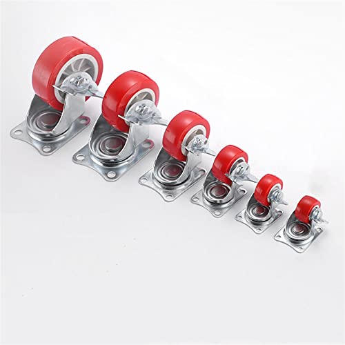 4 PCS Muebles Ruedas Ruedas Soft Goma Silver Roller for Plataforma Silla Casilla Accesorios (Color : Black A, Size : 1 Inch)