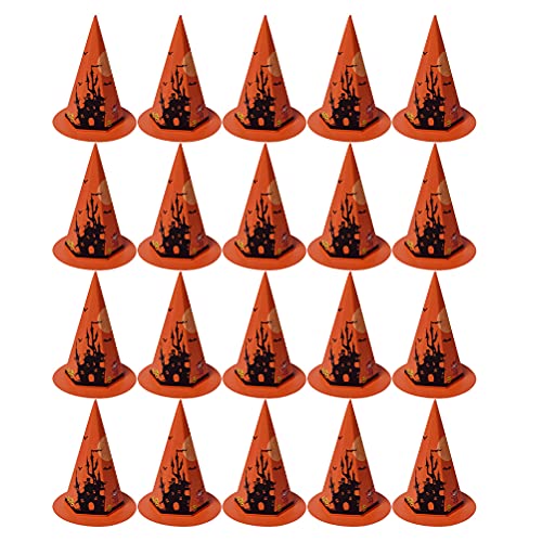 ABOOFAN 20 unidades de divertidos sombreros con forma de sombrero, caja creativa para Halloween, decoración de fiesta