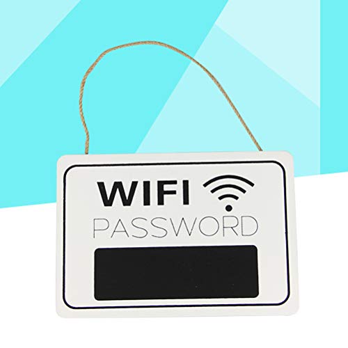 ABOOFAN Rústico WIFI contraseña colgante etiqueta tienda puerta señal mural colgante diseño adorno placa madera colgante decoración pared wifi show colgante accesorios